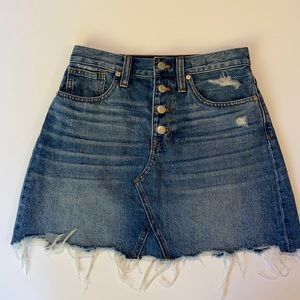 Madewell Rigid Denim A-Line denim skirt 26